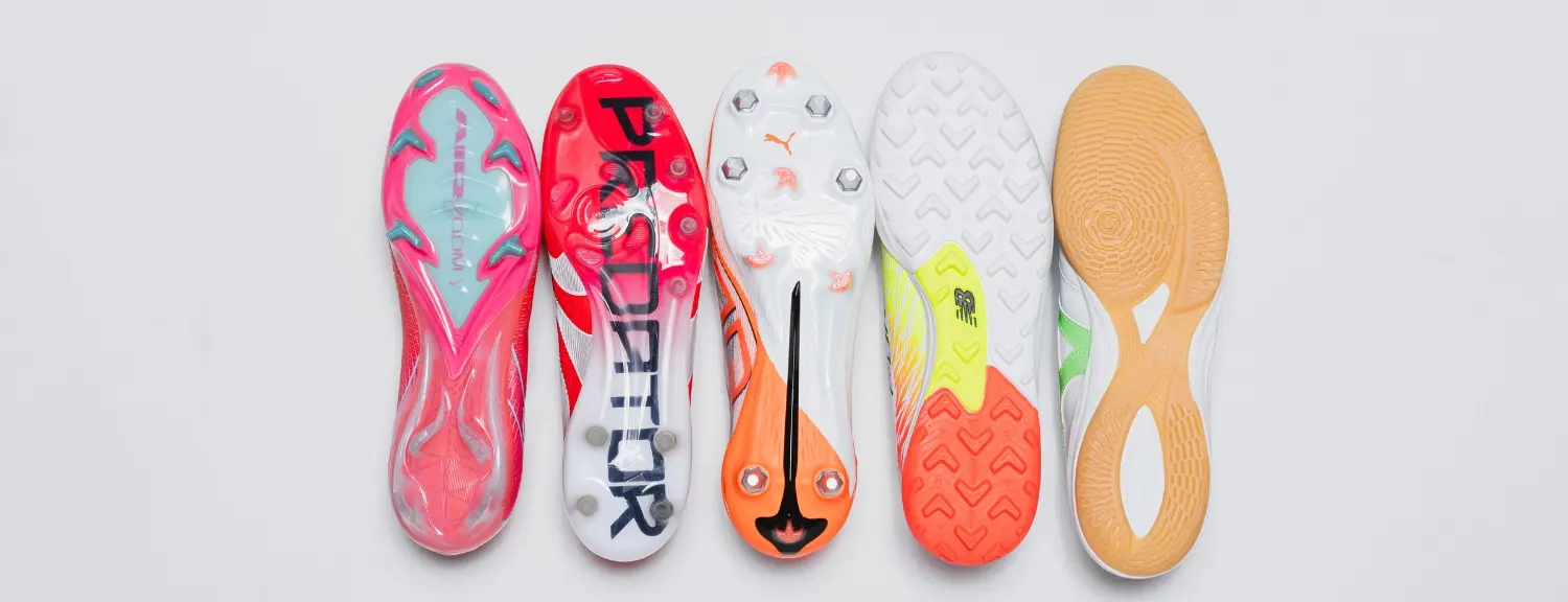 FG, SG and AG football boot soleplates